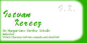 istvan kerecz business card